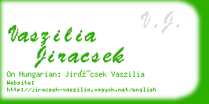 vaszilia jiracsek business card